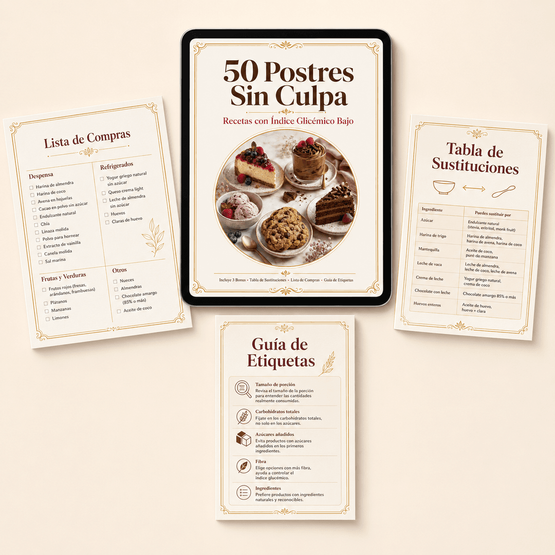Paquete completo: recetario + 3 bonus incluidos